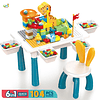 Mesa Didactica De Bloques Construcción c/silla 104 Pcs 6 en 1 Multicolor 6