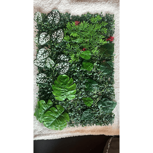 Jardín Muro Vertical Artificial D palmeta Plantas 60x40 cm 18