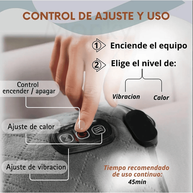 Rodillera Termica Masajeadora Vibracion Calor Alivia Artritis 5