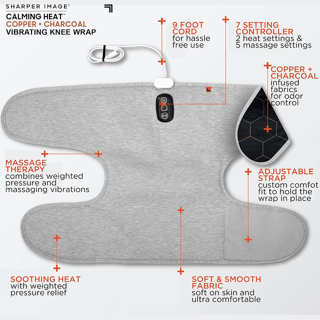 Rodillera Termica Masajeadora Vibracion Calor Alivia Artritis 6