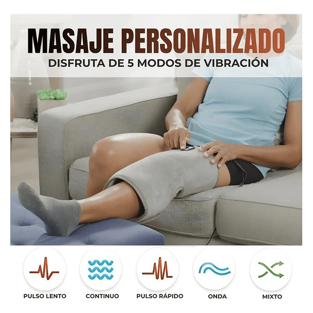 Rodillera Termica Masajeadora Vibracion Calor Alivia Artritis 7