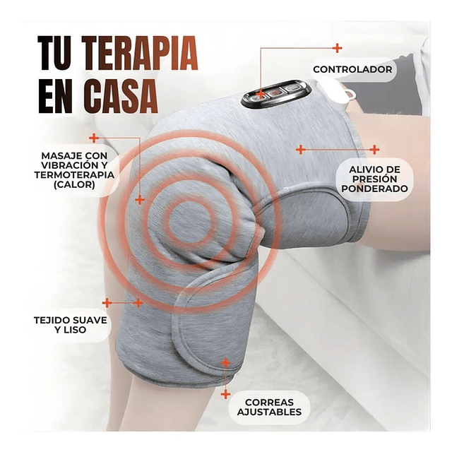 Rodillera Termica Masajeadora Vibracion Calor Alivia Artritis 8
