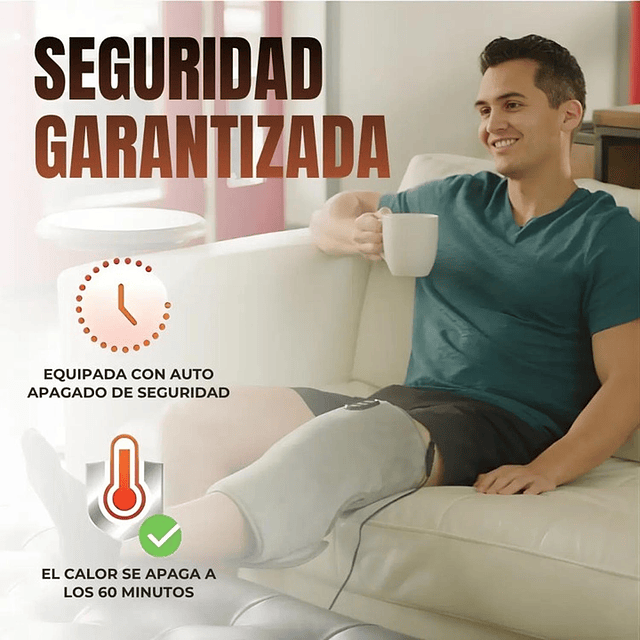 Rodillera Termica Masajeadora Vibracion Calor Alivia Artritis 9