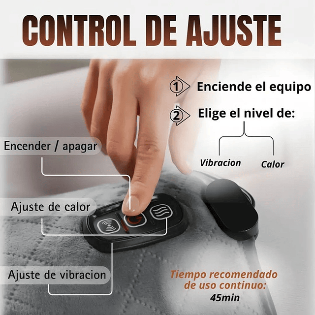 Rodillera Termica Masajeadora Vibracion Calor Alivia Artritis 10