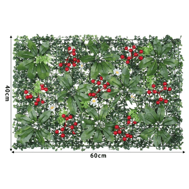 Jardín Muro Vertical Artificial C palmeta Plantas 60x40 cm 8