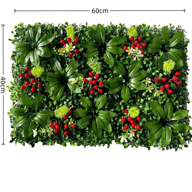 Jardín Muro Vertical Artificial C palmeta Plantas 60x40 cm 11