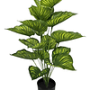 Planta Artificial Arbusto Decorativa Hojas Ralladas 80 Cm 9