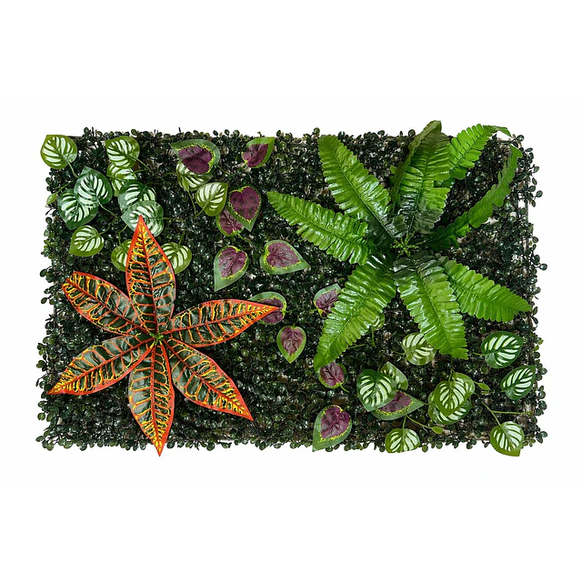 Jardín Muro Vertical Artificial C palmeta Plantas 60x40 cm 12