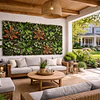 Jardín Muro Vertical Artificial C palmeta Plantas 60x40 cm 13
