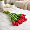 Ramos De 9 Tulipanes Flores Artificiales Decoración Hogar 3