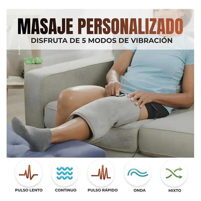 Rodillera Termica Masajeadora Vibracion Calor Alivia Artritis 7