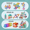 Juego De Bloques Magnéticos 125 Piezas Pista Con Pelotas 6