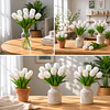 Ramos De 9 Tulipanes Flores Artificiales Decoración Hogar 19