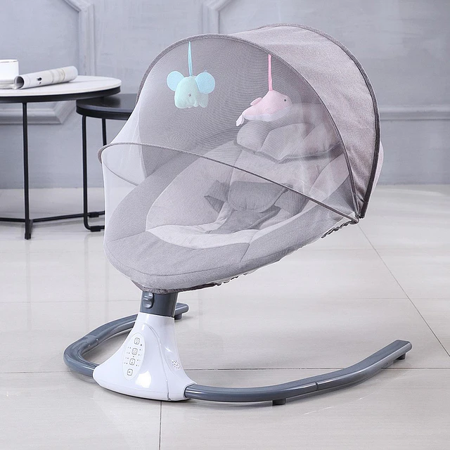 Cuna Bebe Mecedor Eléctrico 3 En 1 Música Silla Mecedora 3