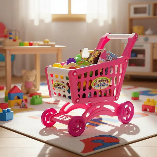 Carrito de Compra Supermercado Para Niños 56 Piezas Colores 14