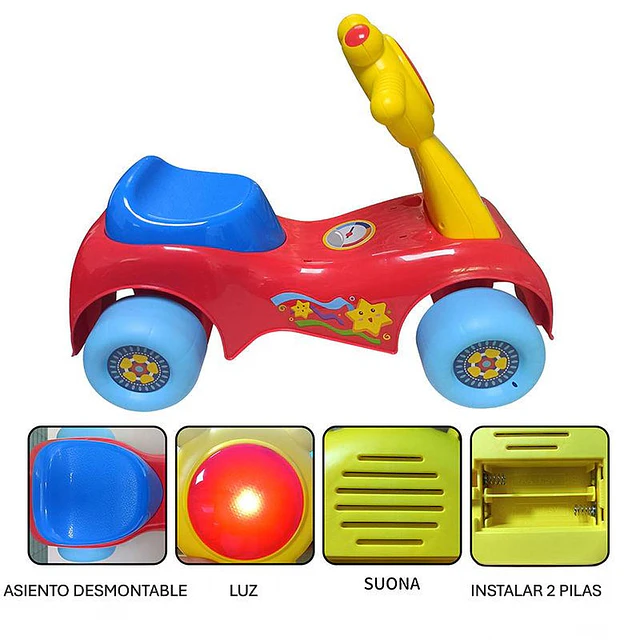 Corre Pasillos Andador Musical Infantil Musical Colorido 2