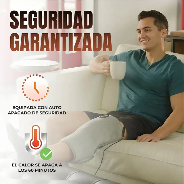 Rodillera Termica Masajeadora Vibracion Calor Alivia Artritis 9