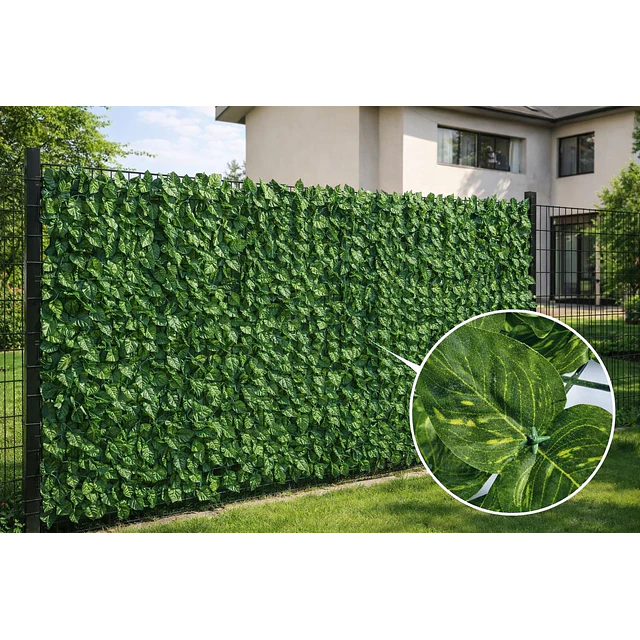 Malla de Hojas Cerca Diseño Enredadera Decoración 3x1m 1
