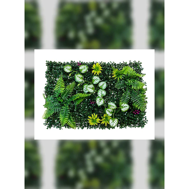 Jardín Muro Vertical Artificial D palmeta Plantas 60x40 cm 4
