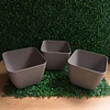 Jardinera Macetero Cuadrada Plastico 20cm Terraza Balcon 1