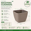 Jardinera Macetero Cuadrada Plastico 20cm Terraza Balcon 7