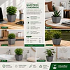 Jardinera Macetero Cuadrada Plastico 20cm Terraza Balcon 5