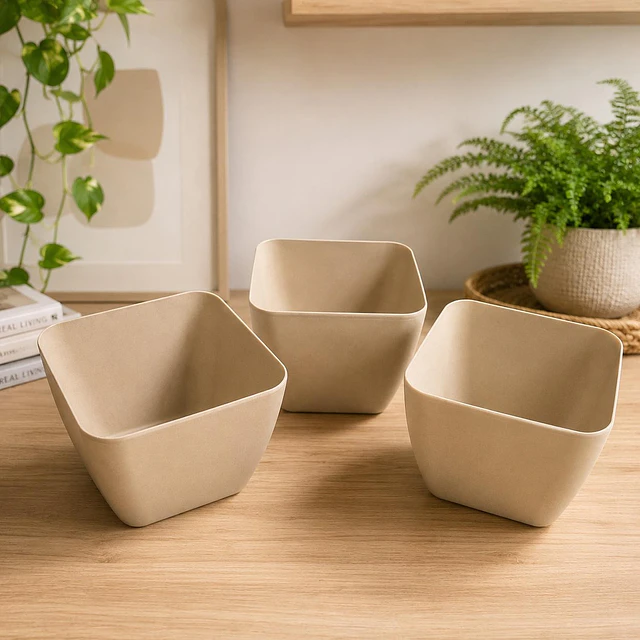Jardinera Macetero Cuadrada Plastico 20cm Terraza Balcon 13