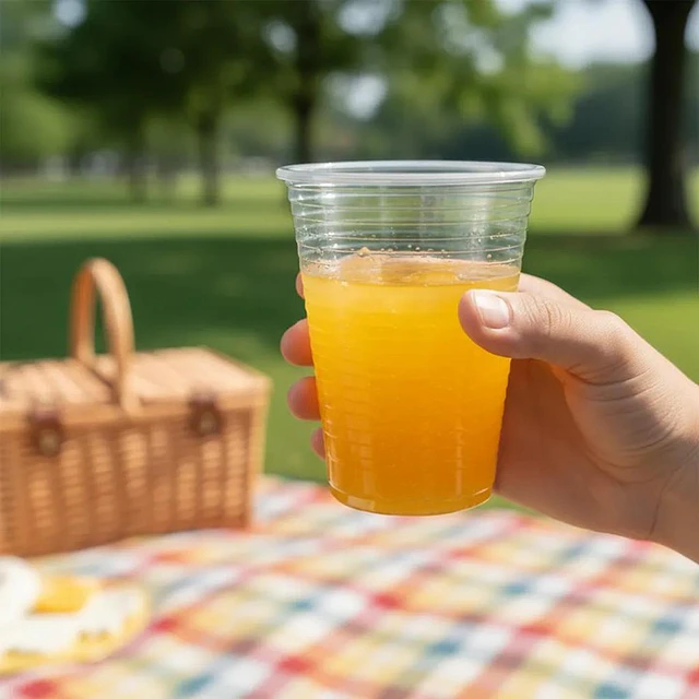 50 Uds Vaso Plástico Transparente Desechable S/tapa 300 Cc 2