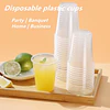 50 Uds Vaso Plástico Transparente Desechable S/tapa 300 Cc 8