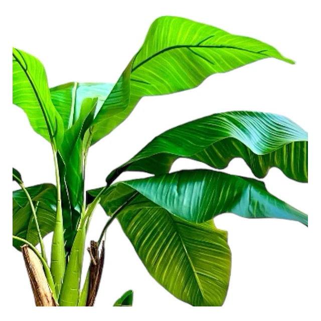 Planta Artificial Decorativa Arbol Grande Banano 160cm 15hj 5