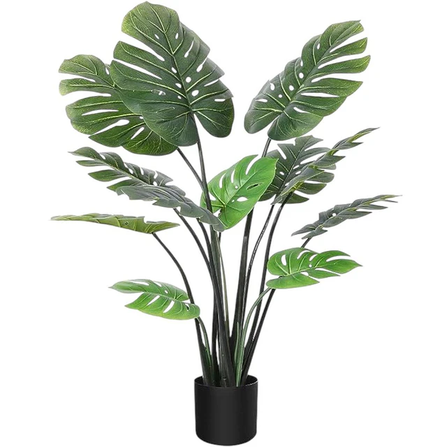 Planta Artificial Decorativa Arbol Grande Monstera 120cm 10h 1