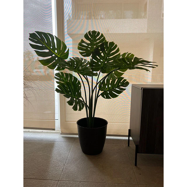 Planta Artificial Decorativa Arbol Grande Monstera 120cm 10h 3