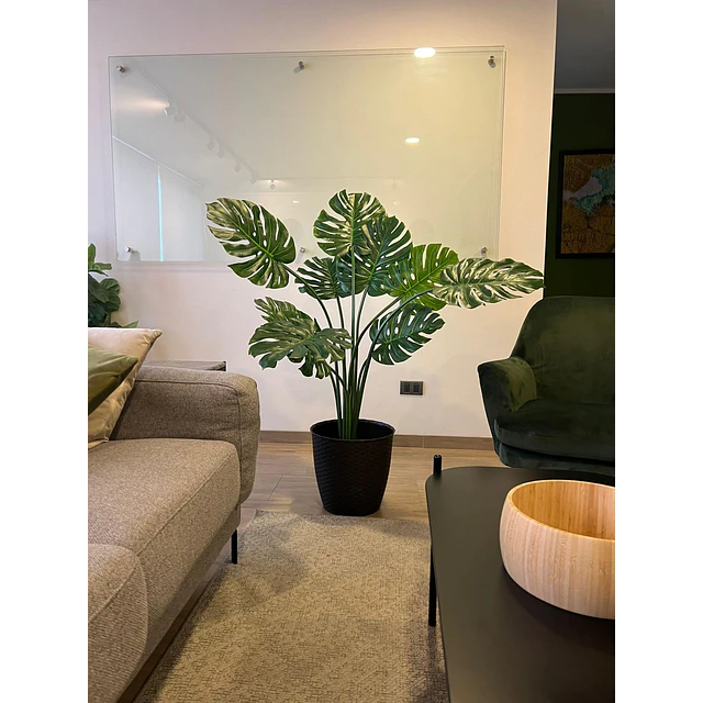 Planta Artificial Decorativa Arbol Grande Monstera 120cm 10h 4