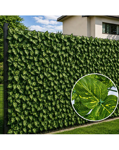 Malla de Hojas Cerca Diseño Enredadera Decoración 3x1m