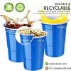 Vaso Plastico Azul Desechable Fiesta 450 ml x 50 uds 4