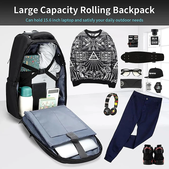 Mochila con Ruedas N Unisex para Portátil de Tela Oxford de 17'' 6