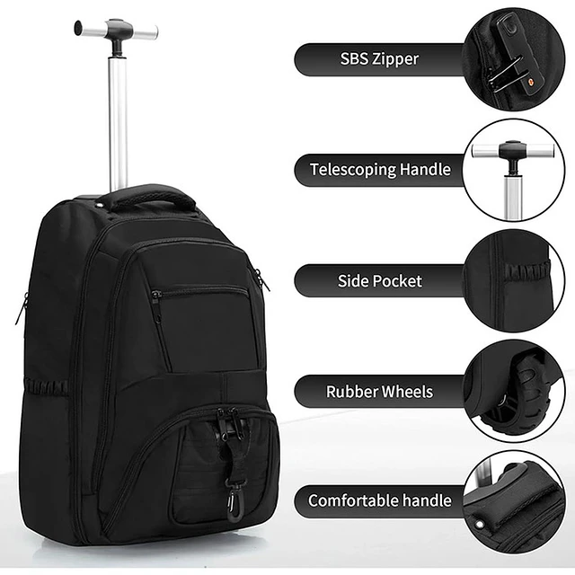Mochila con Ruedas N Unisex para Portátil de Tela Oxford de 17'' 9