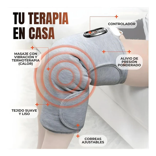 Rodillera Termica Masajeadora Vibracion Calor Alivia Artritis 8