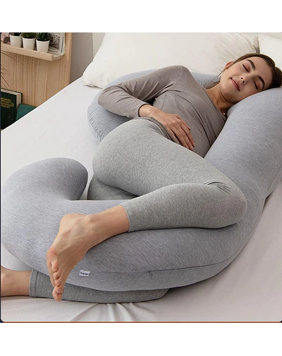Cojín Almohada Maternal Gris Pre Y Post Natal Funda Muy Suav