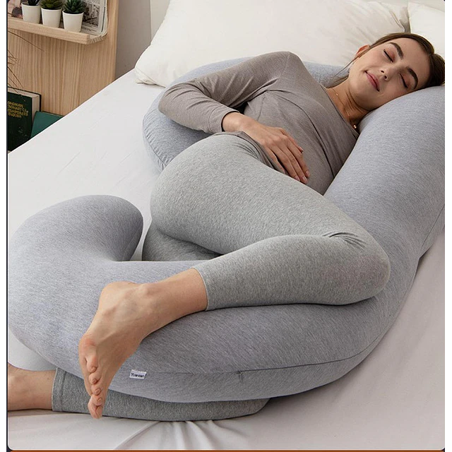 Cojín Almohada Maternal Gris Pre Y Post Natal Funda Muy Suav 1
