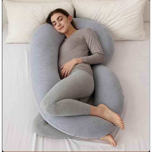 Cojín Almohada Maternal Gris Pre Y Post Natal Funda Muy Suav 3