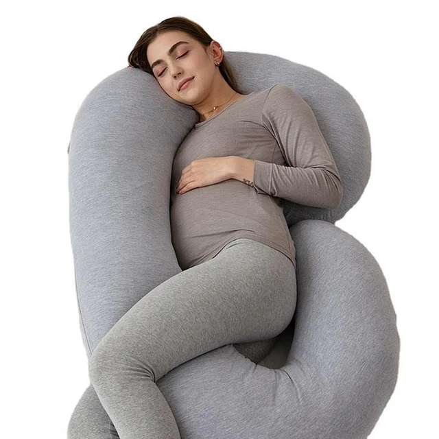 Cojín Almohada Maternal Gris Pre Y Post Natal Funda Muy Suav 4