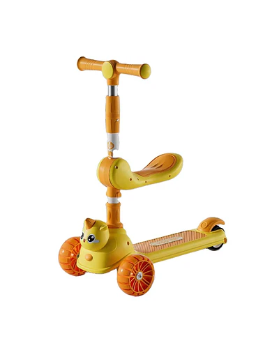 Scooter 2 En 1 Con Asiento Luces Led 3 A 8 Años Rana H G Q