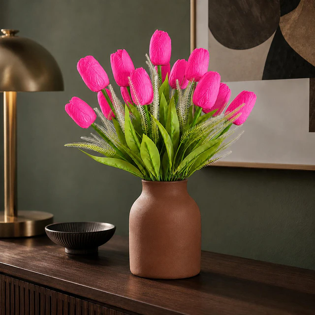Ramo Tulipanes Artificiales 12 Uds Decoracion Hogar Tulipan 6