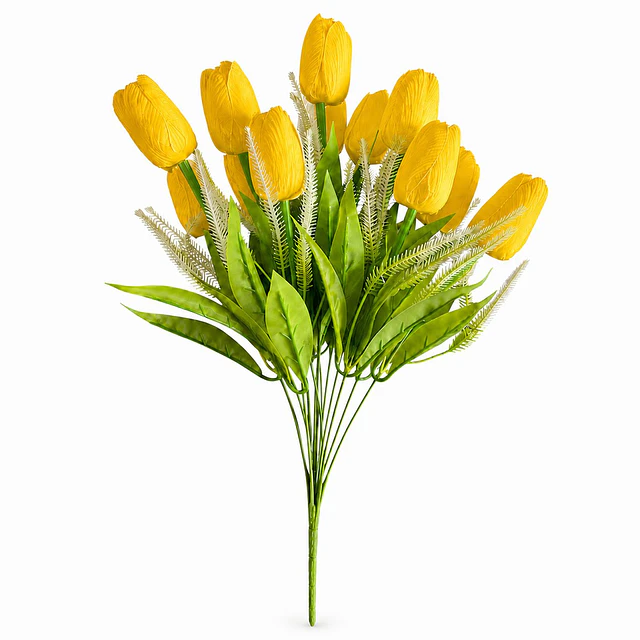 Ramo Tulipanes Artificiales 12 Uds Decoracion Hogar Tulipan 12
