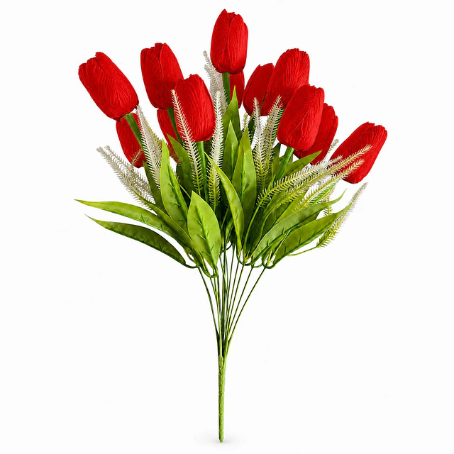 Ramo Tulipanes Artificiales 12 Uds Decoracion Hogar Tulipan 20
