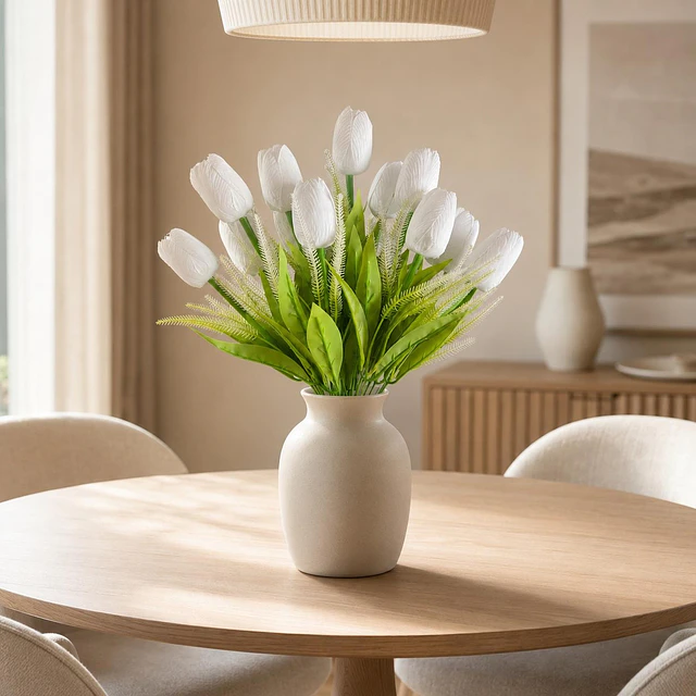 Ramo Tulipanes Artificiales 12 Uds Decoracion Hogar Tulipan 29
