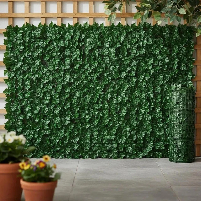 Malla de Hojas Cerca Tupidas Enredadera Decoración 3x1 m 3