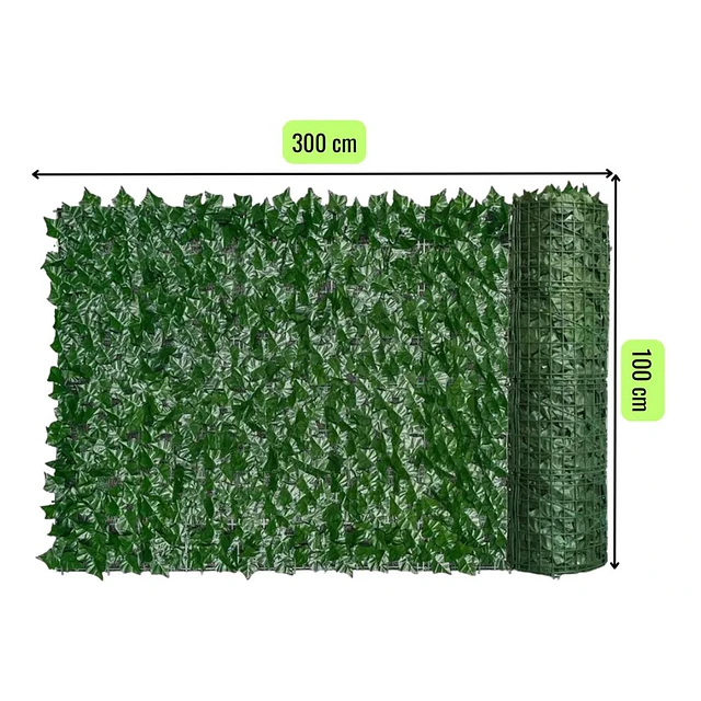 Malla de Hojas Cerca Tupidas Enredadera Decoración 3x1 m 6