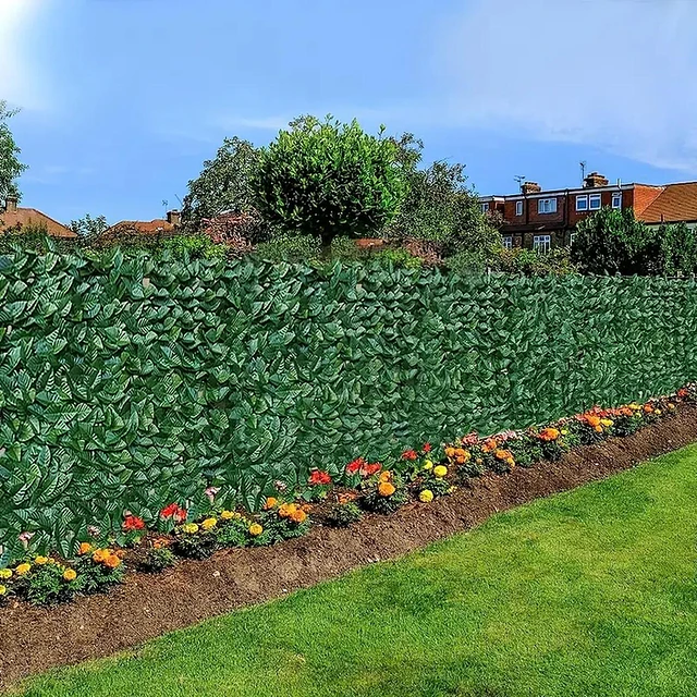 Malla de Hojas Cerca Tupidas Enredadera Decoración 3x1 m 8